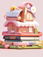 wanggangtie_Books_cute_styles_C4D_Disney_style_toy_sculptures_s_f51c4e19-6eff-448b-98d2-b1c9278f99c2