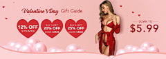 跨境小男孩采集到跨境电商-情人节Valentine's Day Banner