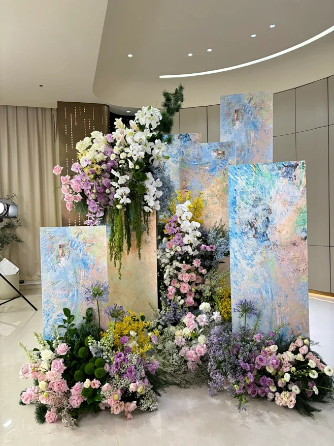 花艺背景布置 - 小红书-花瓣网