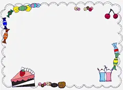 手绘卡通线条边框 平面电商 创意素材