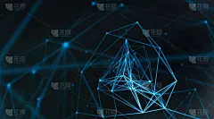 未来虚拟技术背景，光纤虚拟光缆，光纤连接，电信概念，数字生成图像。