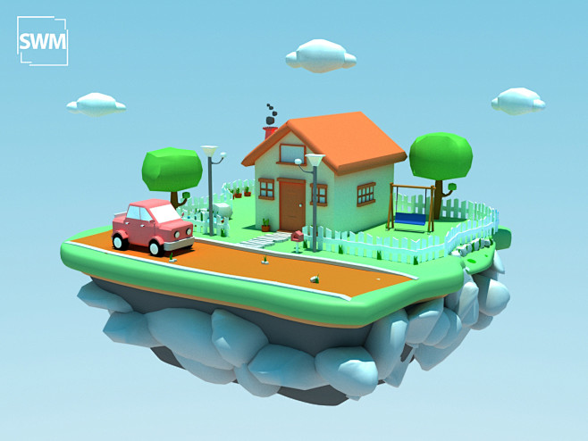 Low Poly - House Env...