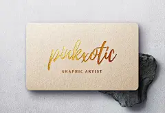 名片上的金色logo模型[PSD] 