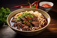 牛肉面兰州特色拉面美食图片摄影图