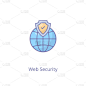 Web安全图标矢量。标识