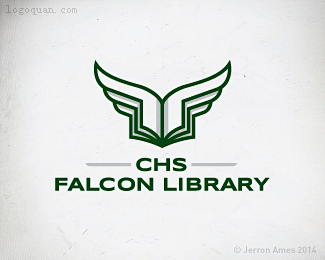 标志说明：猎鹰图书馆logo欣赏。