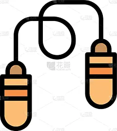 运动,彩色图片,平坦的,绳子,设备用品,阴影,锻炼,跳,跳绳,蹦