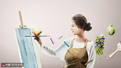 艺术绘画油画女生创意合成促销海报 海报招贴 促销海报