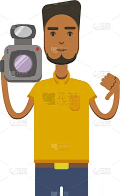 男人,美国人,平衡折角灯,创造力,黄色,非洲,男性,相机,画画,站