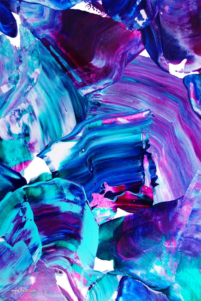 美丽的抽象蓝色水墨艺术背景 (2)