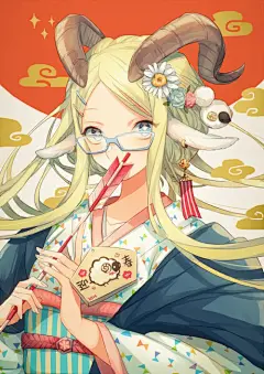 pixiv,羊年插画图片