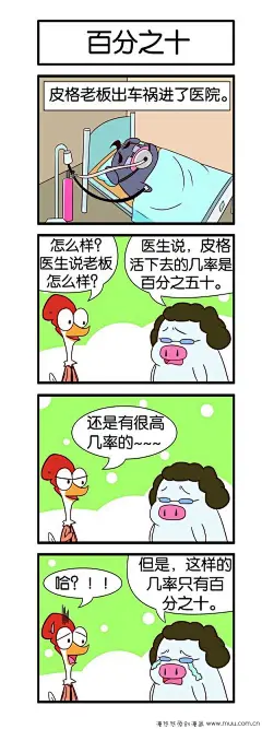 《奋斗鸡》（四）-四格漫画 奋斗鸡