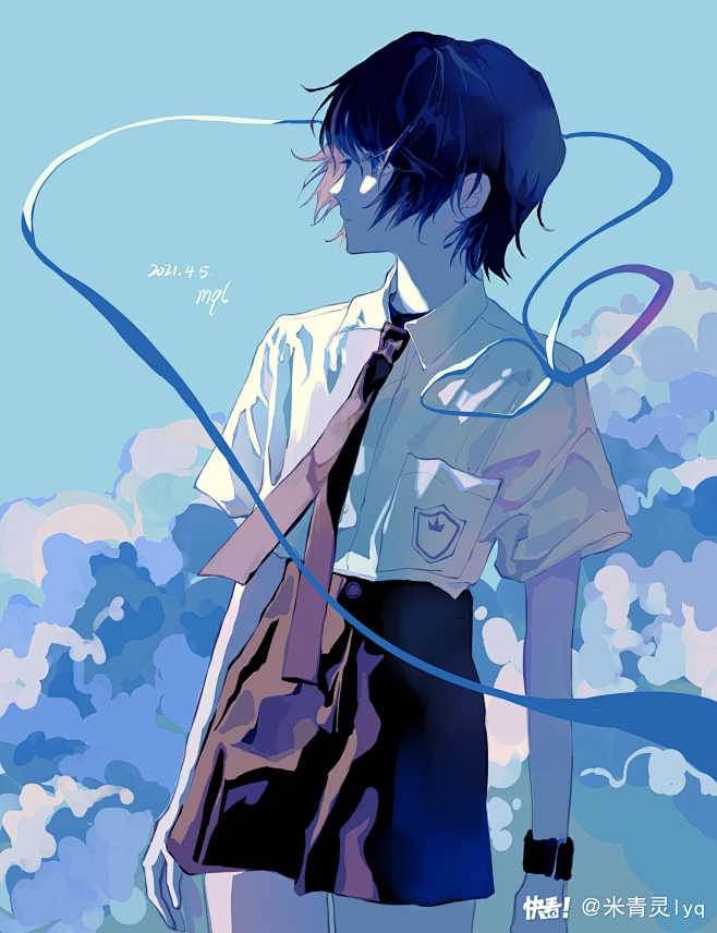 少年天空蓝色系