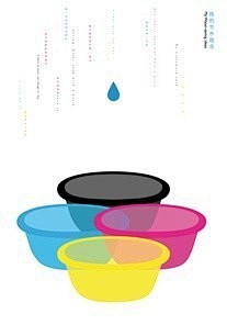 一组“节水”主题的公益海报设计