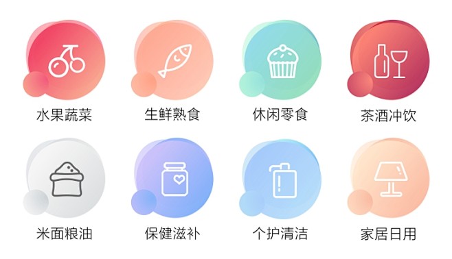 超市 小程序 APP icon 界面设计 UI设计