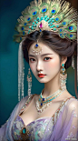 AI绘画 | 翡翠婀娜，古风羽毛下的御姐女王_艺术_细节_气质 : 翡翠婀娜让人仿佛在艺术的世界中遇见了一位真正的女王，勾起人们对于美和尊贵的向往。
AI绘画以其独特的技术，将古风羽毛下的御姐女王翡翠婀娜展现在人们面前。 让我们沉浸在AI绘画带来的艺术世界中，感受翡翠婀娜这位…