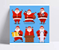 6款有趣的卡通圣诞老人矢量图|可爱,卡通,圣诞老人,圣诞节,人物,矢量图,AI格式,含jpg预览图.,圣诞快乐,圣诞素材