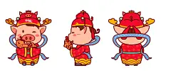 太原华润万象城新春美陈猪猪财神公仔设计，太原的小伙伴喜欢的话可以去万象城欣赏实物公仔喔