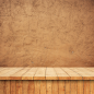 Wood-Shelves-On-Concrete-Wall