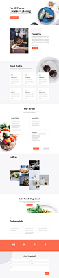 Food catering landing page