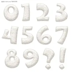 布艺拼贴风格的艺术数字 可以自由组合