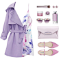 #slipdress #polyvorecontest #pastels #simpleset #simpleoutfit #floralprint #floral #whitedress #lavender #givenchy #feminine