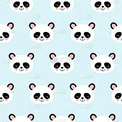 熊猫,式样,四方连续纹样,可爱的,泰迪熊,纺织品,野生动物,壁纸,小的,动物