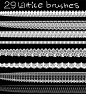 lattice brushes by yatan01 on deviantART
蕾丝花边笔刷（29款）
#素材# #笔刷# #蕾丝#