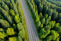 户外蓝天白云高速公路摄影图