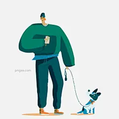 溜狗的男子卡通插画图片大小2000x2000px 图片尺寸195.2 KB 来自PNG搜索网 pngss.com 免费免扣png素材下载！卡通插画#卡通手绘#可爱#夸张插画#日系#日系小清新#矢量图形#