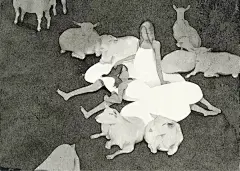 插画 | 用黑白画出少女梦境中纯净之美，震惊了！