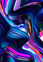 gradient lines flow Colourful  Wallpapers abstract curves curved energy