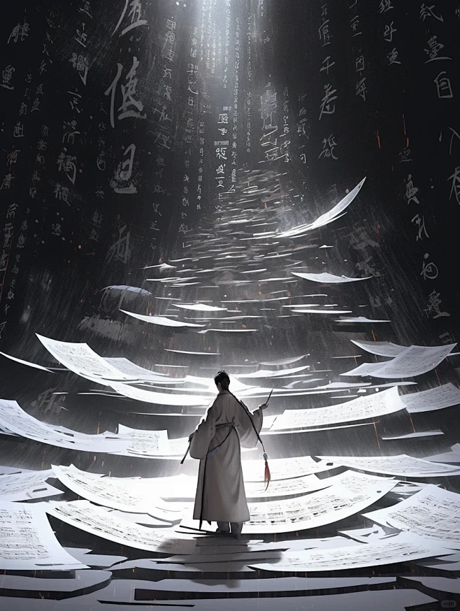 书山有路勤为径｜古风国潮插画分享-花瓣网