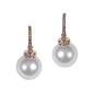 A South Sea Pearls and Natural Pink Diamond Earrings