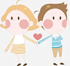 矢量牵手情侣_新图网 https://ixintu.com 卡通 手绘 情侣 矢量 牵手 手拉手