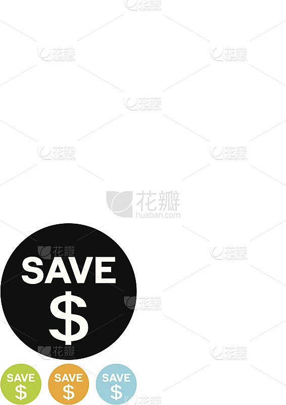 矢量省钱图标素材-花瓣网