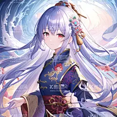 二次元少女  - 源文件下载【酷图网】少女,二次元,插画,漫画,可爱,背景,海报,素材