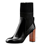 Louis Vuitton 路易·威登 女士黑色漆面小牛皮和天鹅绒面小山羊皮STUDIO短靴481939（法国直发）￥10200