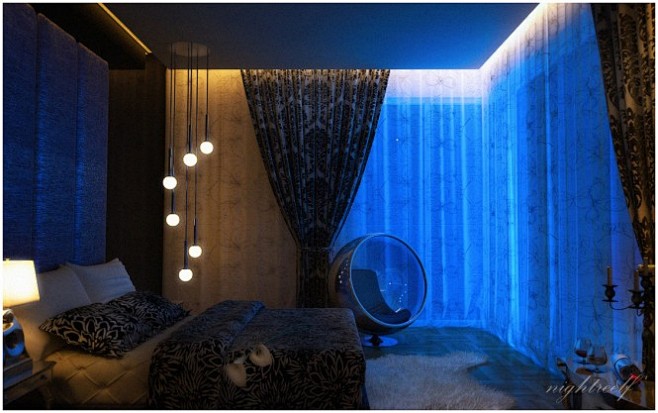 #Blue bedroom#