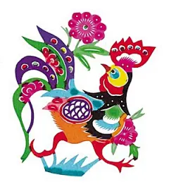 剪纸鸡素材图片