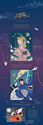 Women in Space | A Galaxy of Her Own : Portraits of women who have been fundamental to the story of humans in space, from scientists to astronauts to some surprising roles in between. Commissioned by Penguin Random House UK. "A galaxy of her own"
