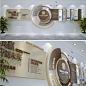 创意通用企业简介展厅文化墙办公室展厅标语形象墙布置AI素材模板