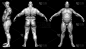 人体-胖子身体-孤立模型-三维渲染