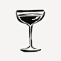 Download free image of Champagne coupe ink brush, doodle illustration by ton about champagne coupe, alcohol, cocktail glass hand drawn, drinks, and glass 7525446