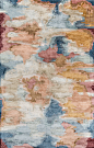 新中式抽象设计混色渐变地毯素材图