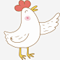 卡通公鸡矢量图高清素材 AI 公鸡 动物 卡通 家禽 手绘 白色 禽类 线条 鸡 矢量图 免抠png 设计图片 免费下载