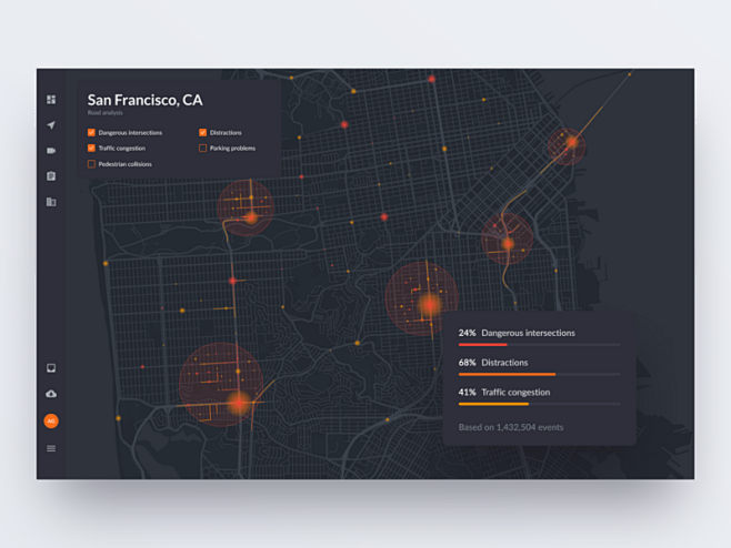 Road accidents map c...