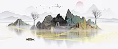 中国风山水装饰画