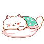 千库网_可爱猫咪睡觉的小猫软包包_元素编号13125186