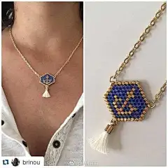 小串珠常被用作耳坠挂饰 太多好看的六边形小图挂件了！拼豆耳坠追起来！#拼拼豆豆# ​​​​